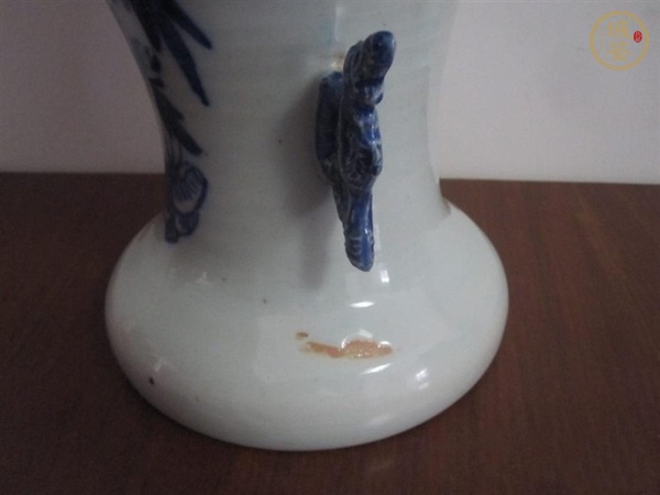 古玩陶瓷牡丹鶴紋瓶真品鑒賞圖