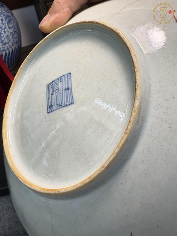古玩陶瓷粉彩福壽紋盤真品鑒賞圖