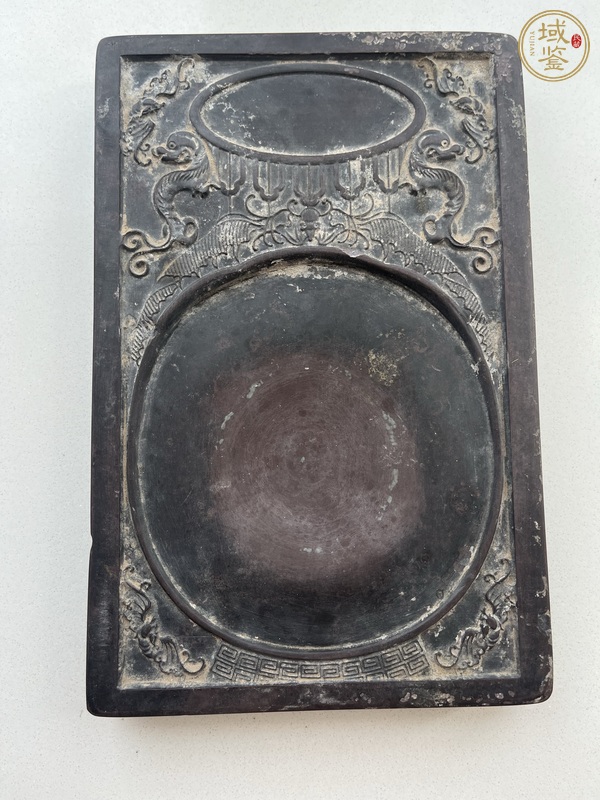 古玩道光十八年秋日款端硯真品鑒賞圖