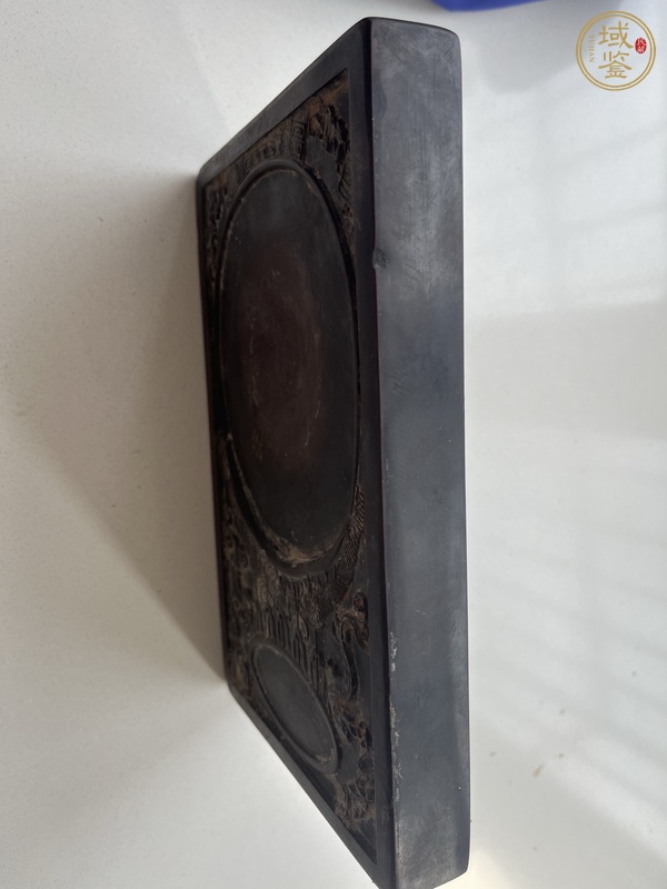 古玩字畫道光十八年秋日款端硯真品鑒賞圖