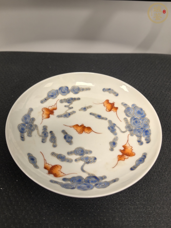 古玩陶瓷料彩洪福齊天盤真品鑒賞圖