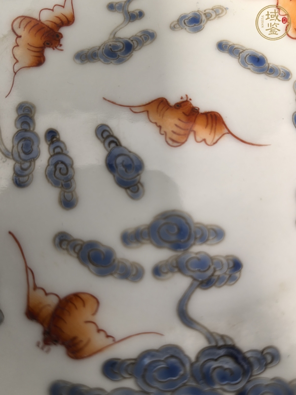 古玩陶瓷料彩洪福齊天盤真品鑒賞圖