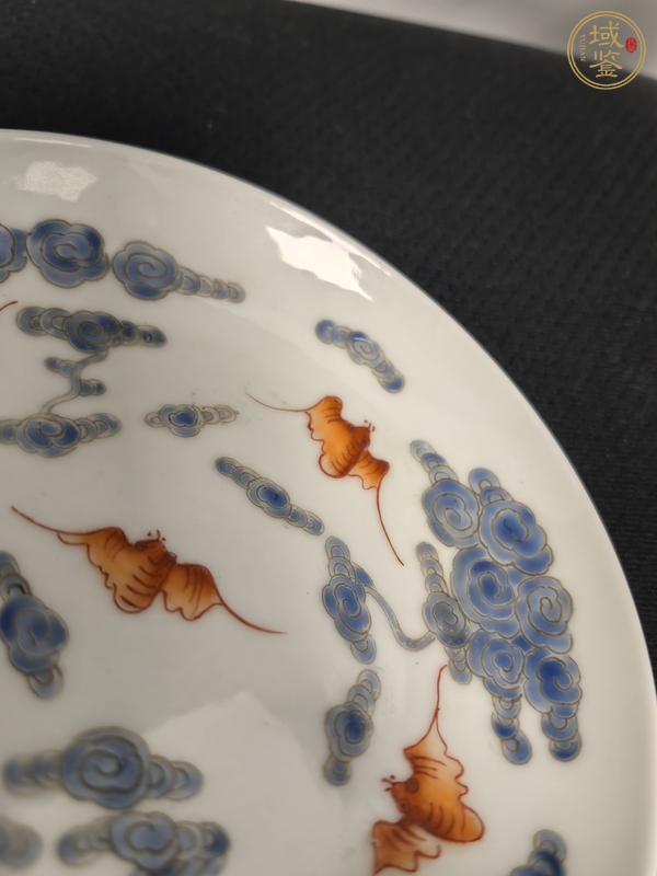 古玩陶瓷料彩洪福齊天盤真品鑒賞圖