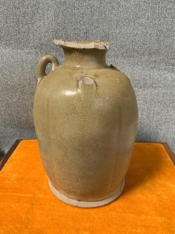 古玩陶瓷長沙窯青釉執(zhí)壺拍賣，當(dāng)前價(jià)格2400元
