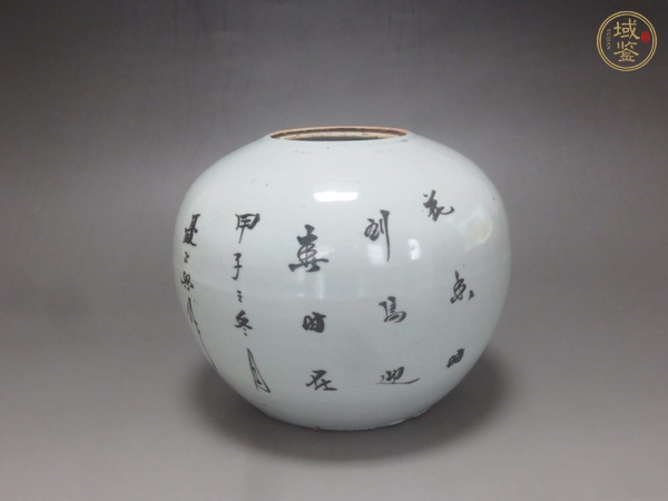 古玩陶瓷粉彩花鳥紋西瓜罐真品鑒賞圖