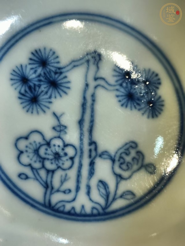 古玩陶瓷青花蓋碗真品鑒賞圖