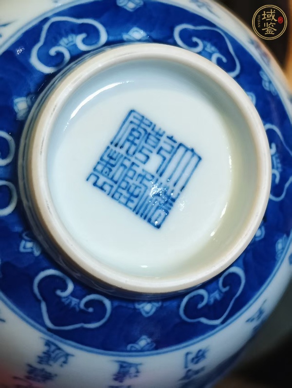 古玩陶瓷青花蓋碗真品鑒賞圖