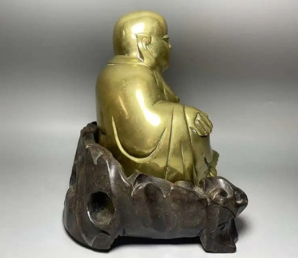 古玩雜項大尺寸清代彌勒佛銅造像拍賣，當(dāng)前價格5800元