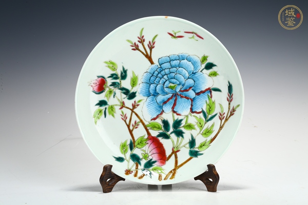 古玩清末民初·粉彩花蝶紋盤真品鑒賞圖