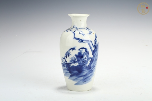 古玩清中晚·青花劉海戲金蟾紋瓶真品鑒賞圖
