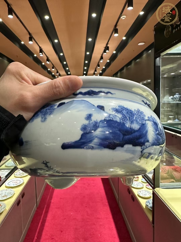 古玩陶瓷青花香爐真品鑒賞圖