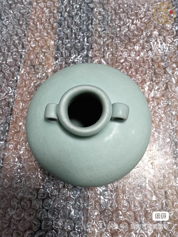 古玩陶瓷龍泉青瓷雙系罐真品鑒賞圖