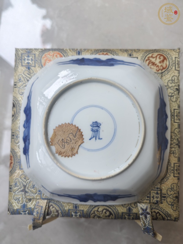 古玩陶瓷高士圖青花盤真品鑒賞圖