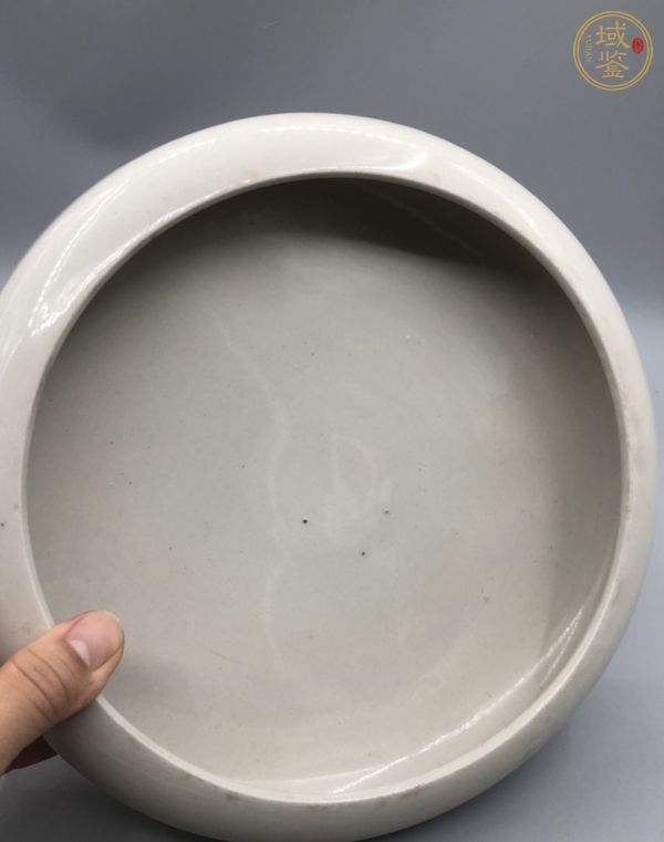 古玩陶瓷白釉水洗真品鑒賞圖