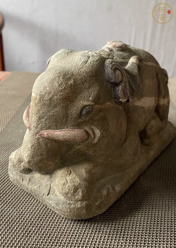 古玩雜項石雕臥像真品鑒賞圖