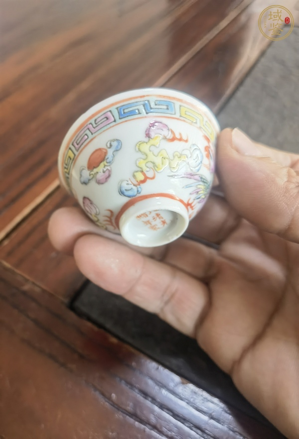古玩陶瓷民國 粉彩鳳凰紋小杯真品鑒賞圖