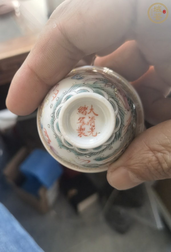 古玩陶瓷民國 粉彩鳳凰紋小杯真品鑒賞圖