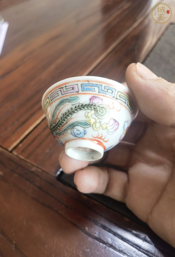 古玩陶瓷民國 粉彩鳳凰紋小杯真品鑒賞圖