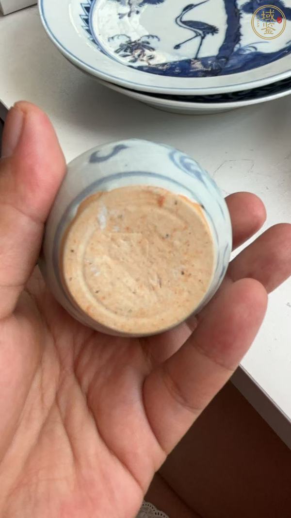 古玩陶瓷青花水盂真品鑒賞圖