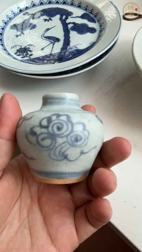 古玩陶瓷青花水盂真品鑒賞圖
