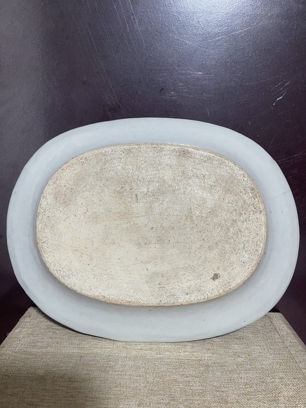 古玩陶瓷清粉彩孔雀花卉紋盤拍賣，當前價格2280元