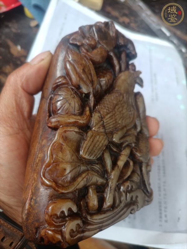 古玩玉器和田玉雕“花鳥”擺件真品鑒賞圖