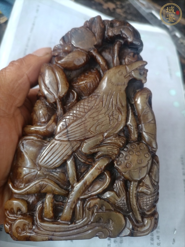 古玩玉器和田玉雕“花鳥”擺件真品鑒賞圖