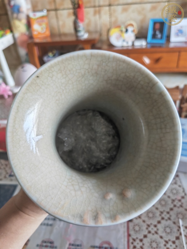 古玩陶瓷郎紅釉觀音瓶真品鑒賞圖
