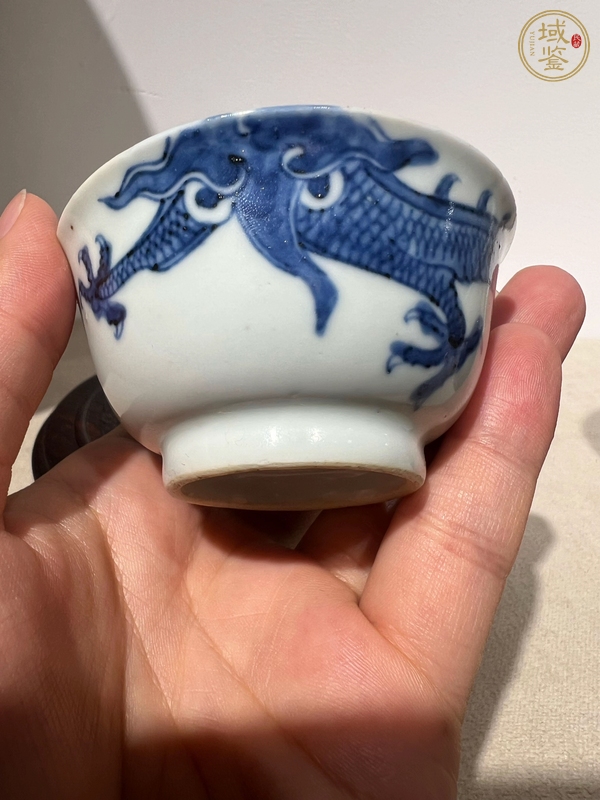 古玩陶瓷青花龍紋杯，注意品相真品鑒賞圖