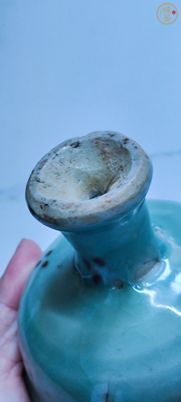 古玩陶瓷龍泉青瓷褐彩高足杯真品鑒賞圖