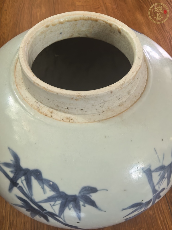 古玩陶瓷青化牡丹雞罐真品鑒賞圖