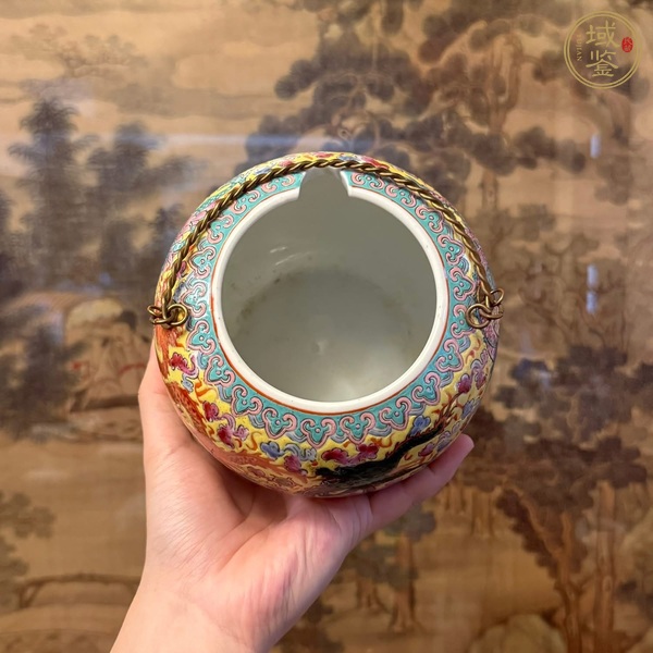 古玩陶瓷粉彩龍紋溫酒器真品鑒賞圖