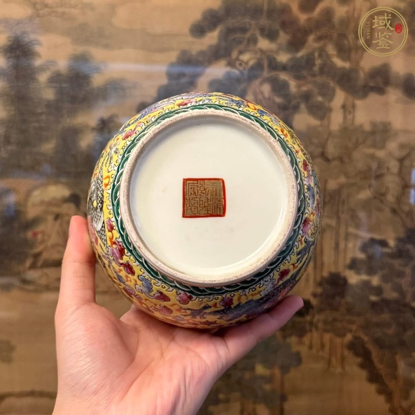 古玩陶瓷粉彩龍紋溫酒器真品鑒賞圖