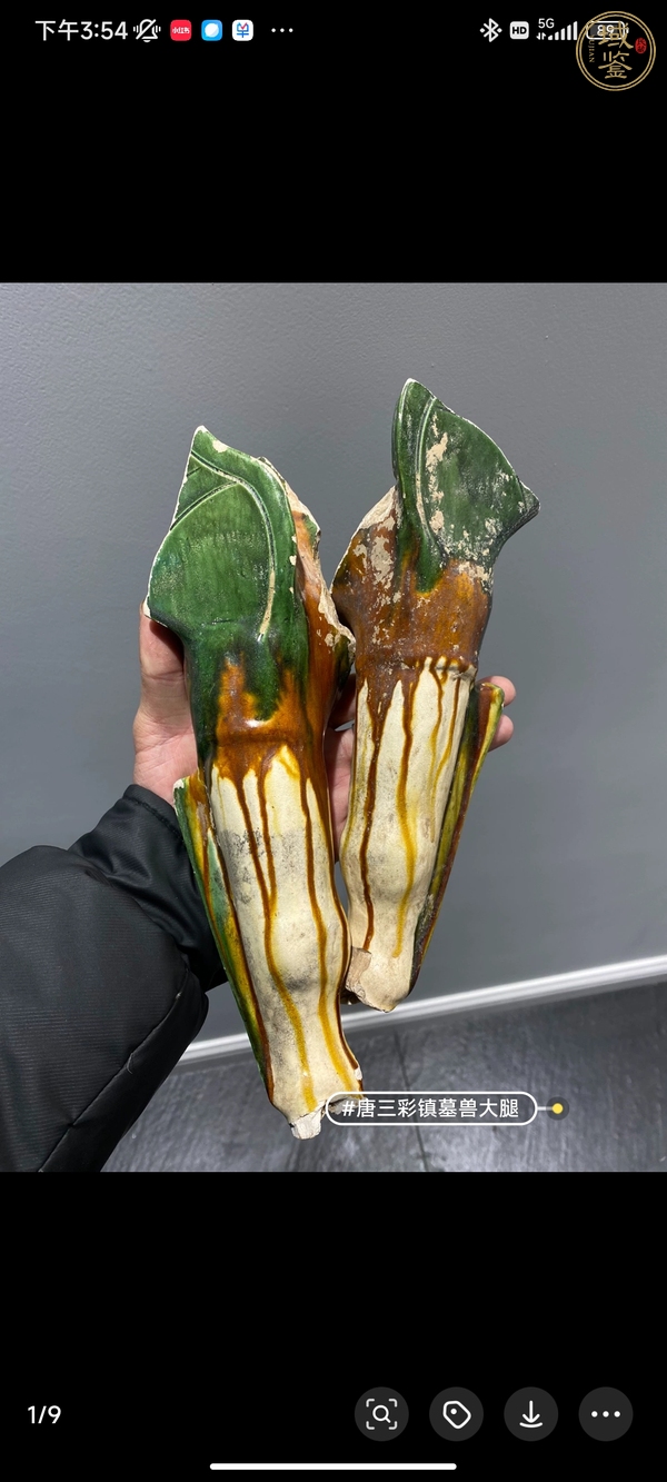古玩陶瓷三彩標本真品鑒賞圖
