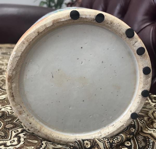 古玩陶瓷粉彩人物故事雙耳瓶拍賣，當前價格11800元