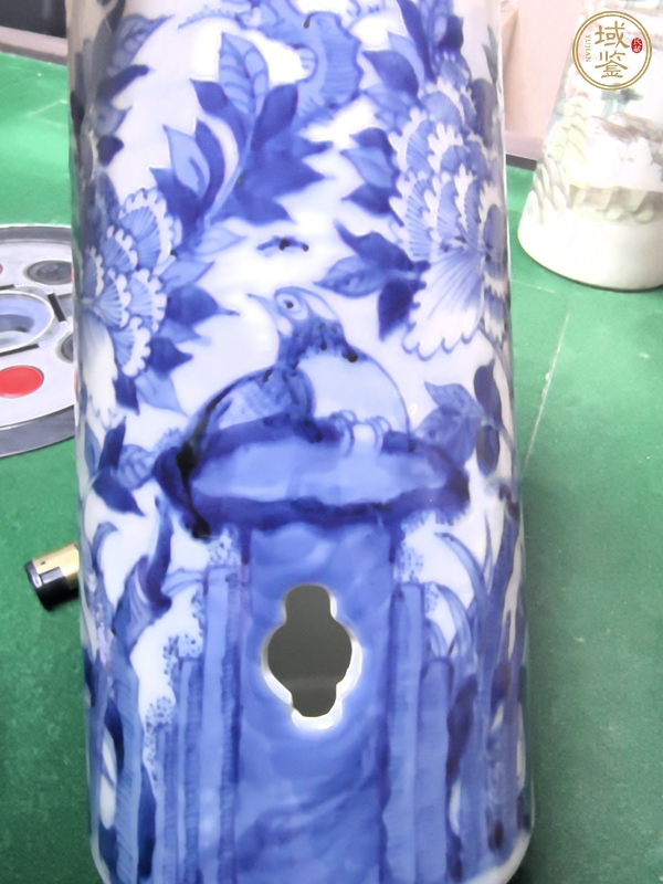 古玩陶瓷青花花鳥紋帽筒真品鑒賞圖