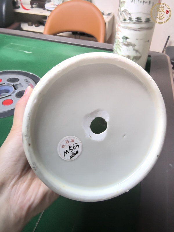 古玩陶瓷青花花鳥紋帽筒真品鑒賞圖
