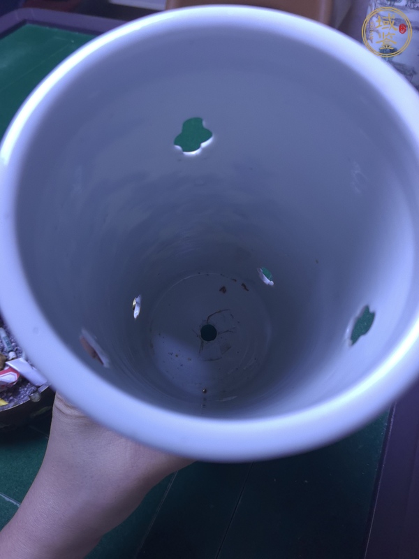 古玩陶瓷青花花鳥紋帽筒真品鑒賞圖