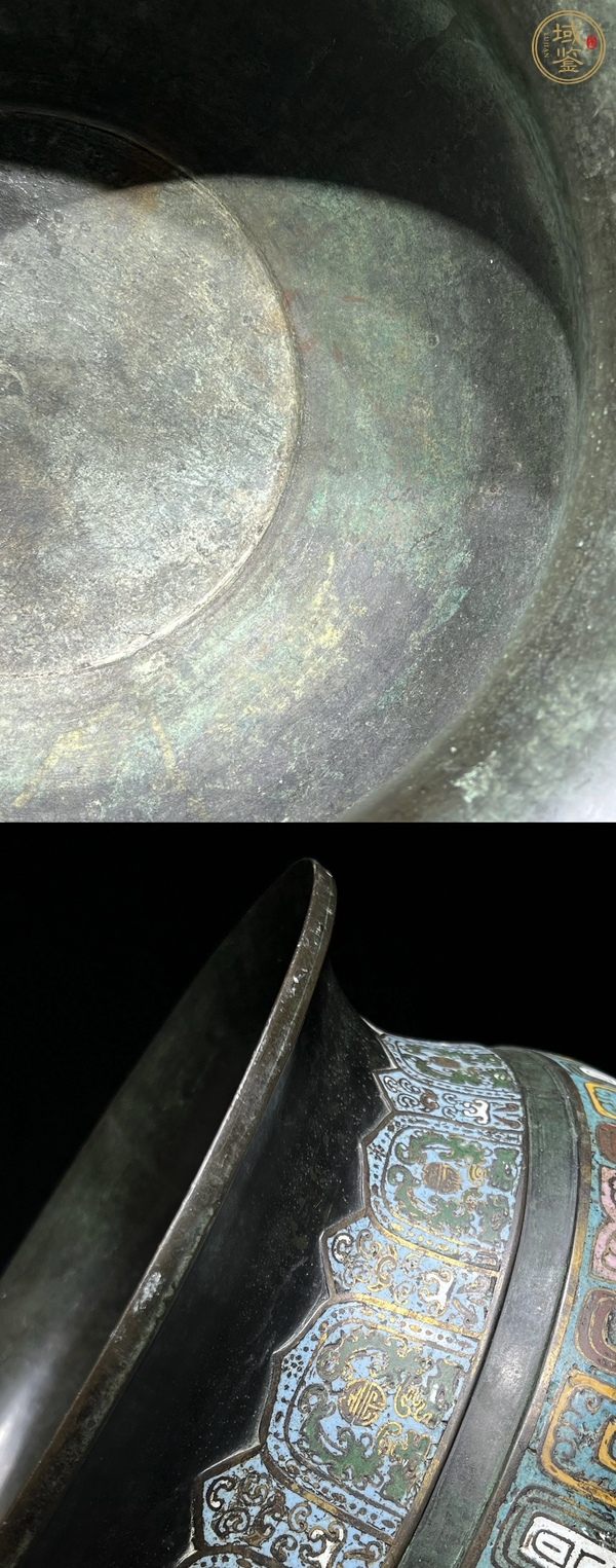 古玩銅器景泰藍(lán)銅盆真品鑒賞圖