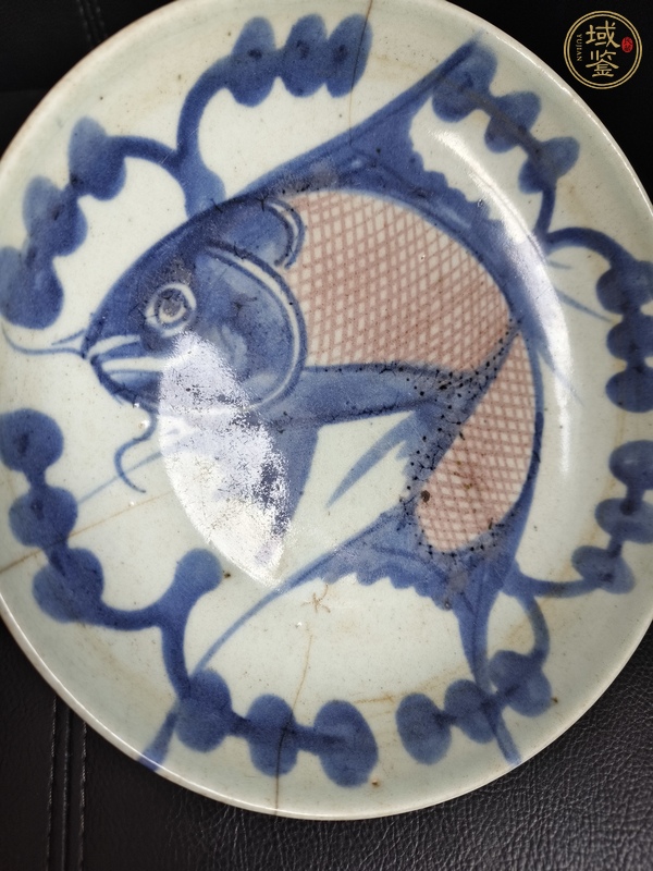 古玩陶瓷魚藻紋盤真品鑒賞圖