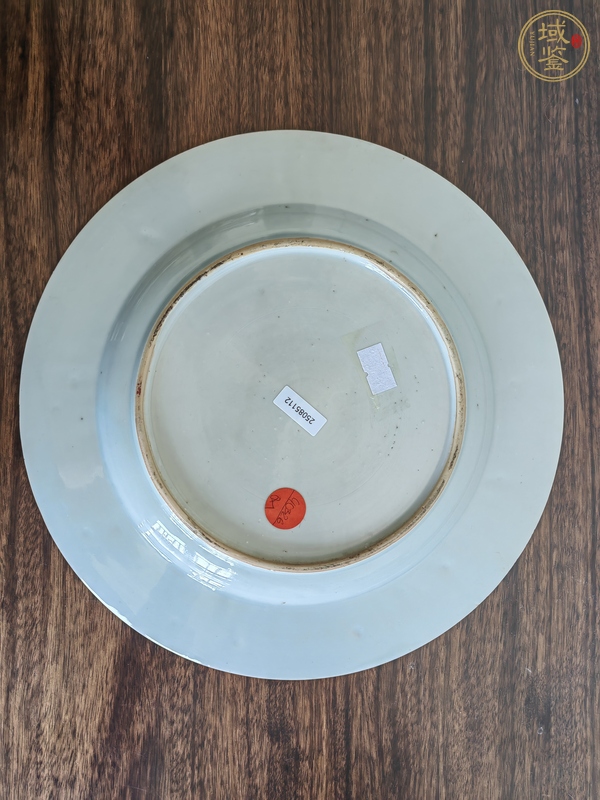 古玩陶瓷花卉紋粉彩盤真品鑒賞圖
