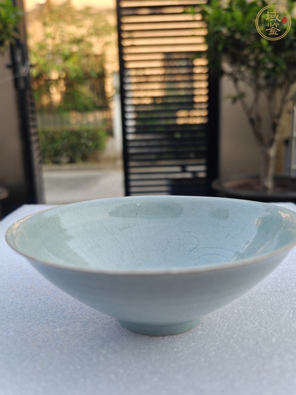 古玩陶瓷青白釉雙魚斗笠碗真品鑒賞圖