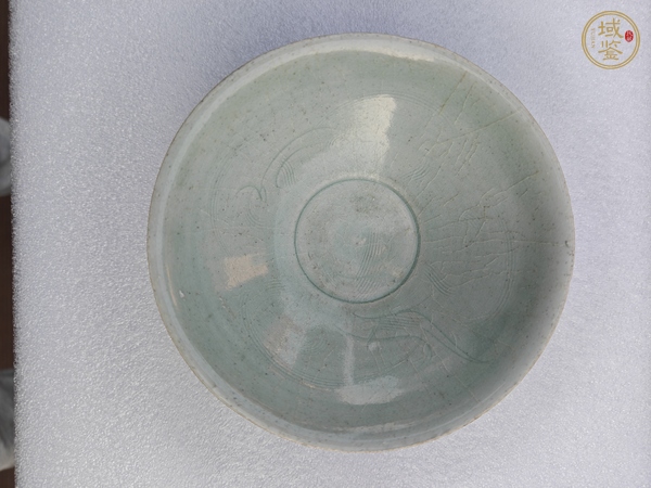 古玩陶瓷青白釉雙魚斗笠碗真品鑒賞圖