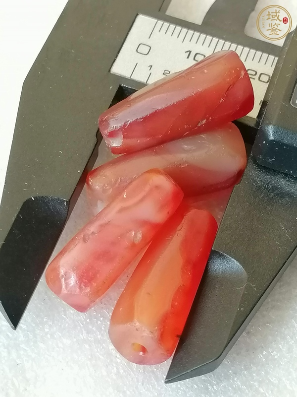 古玩玉器紅瑪瑙“多棱珠”真品鑒賞圖