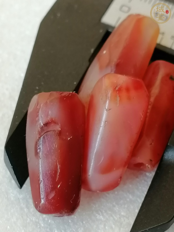 古玩玉器紅瑪瑙“多棱珠”真品鑒賞圖