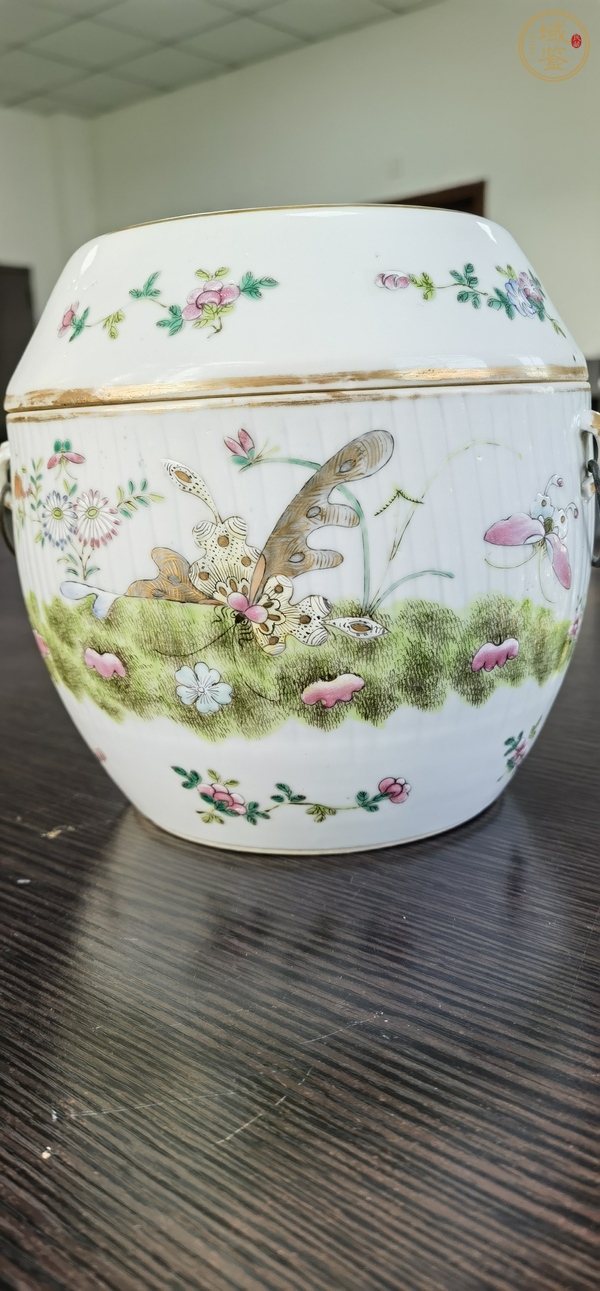 古玩陶瓷粉彩蓋罐真品鑒賞圖