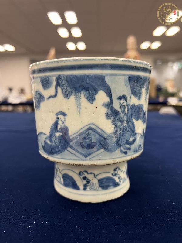古玩陶瓷青花人物故事紋香爐真品鑒賞圖