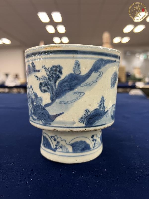 古玩陶瓷青花人物故事紋香爐真品鑒賞圖