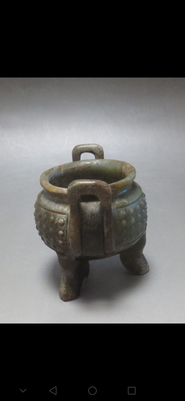 古玩玉器和田玉雕仿古“玉爐”拍賣，當前價格1288元