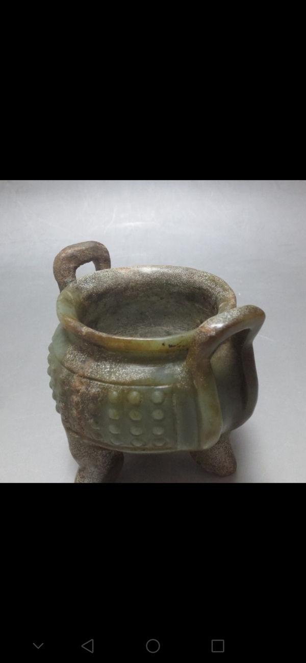 古玩玉器和田玉雕仿古“玉爐”拍賣，當前價格1288元
